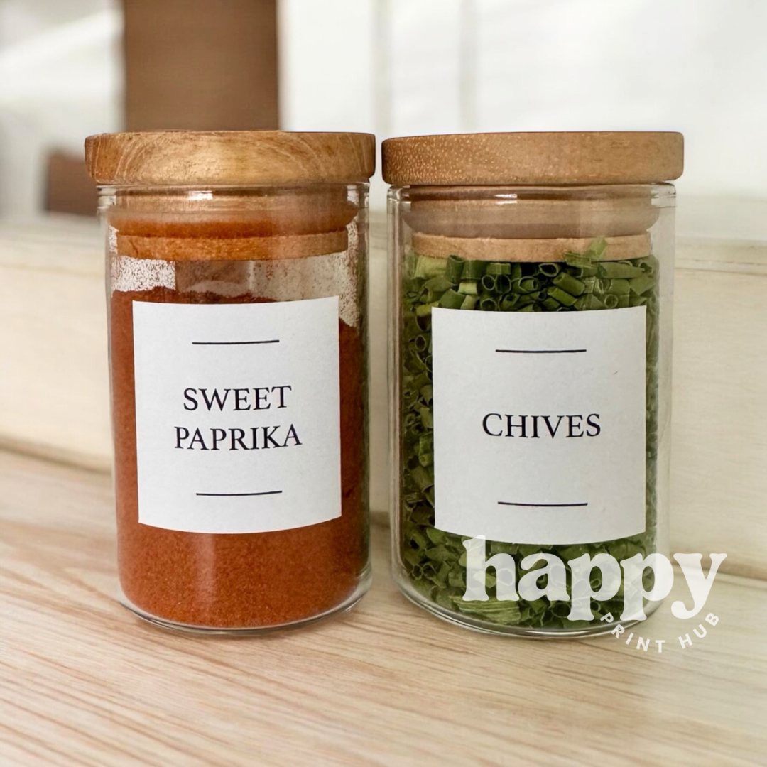 Spice Labels | Square 37mm | Custom Peel + Stick
