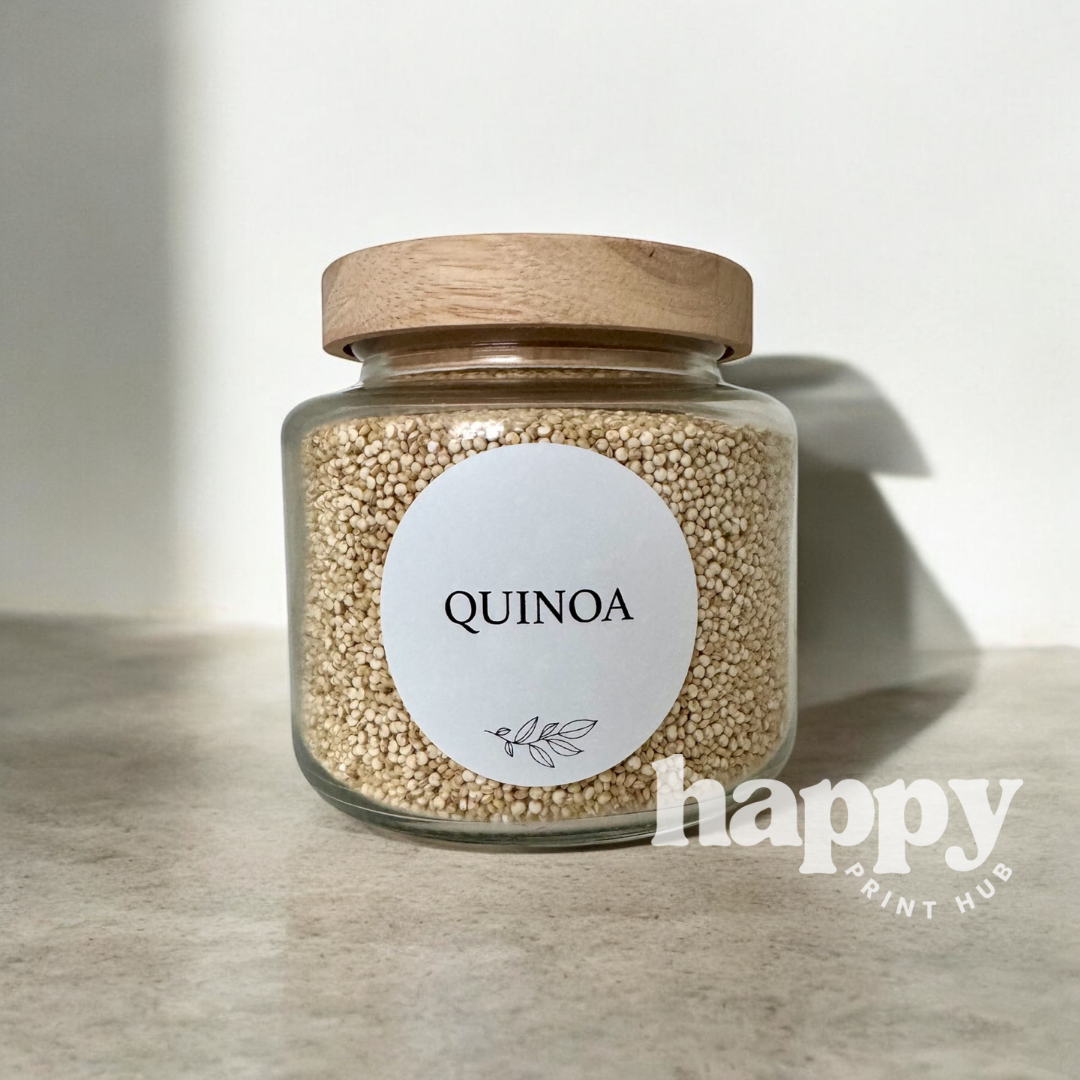 Pantry Labels | Round 55mm | Custom Peel + Stick