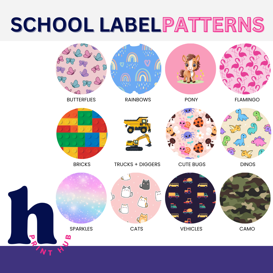 School Labels | Mixed Sized Pack | 100+ Labels
