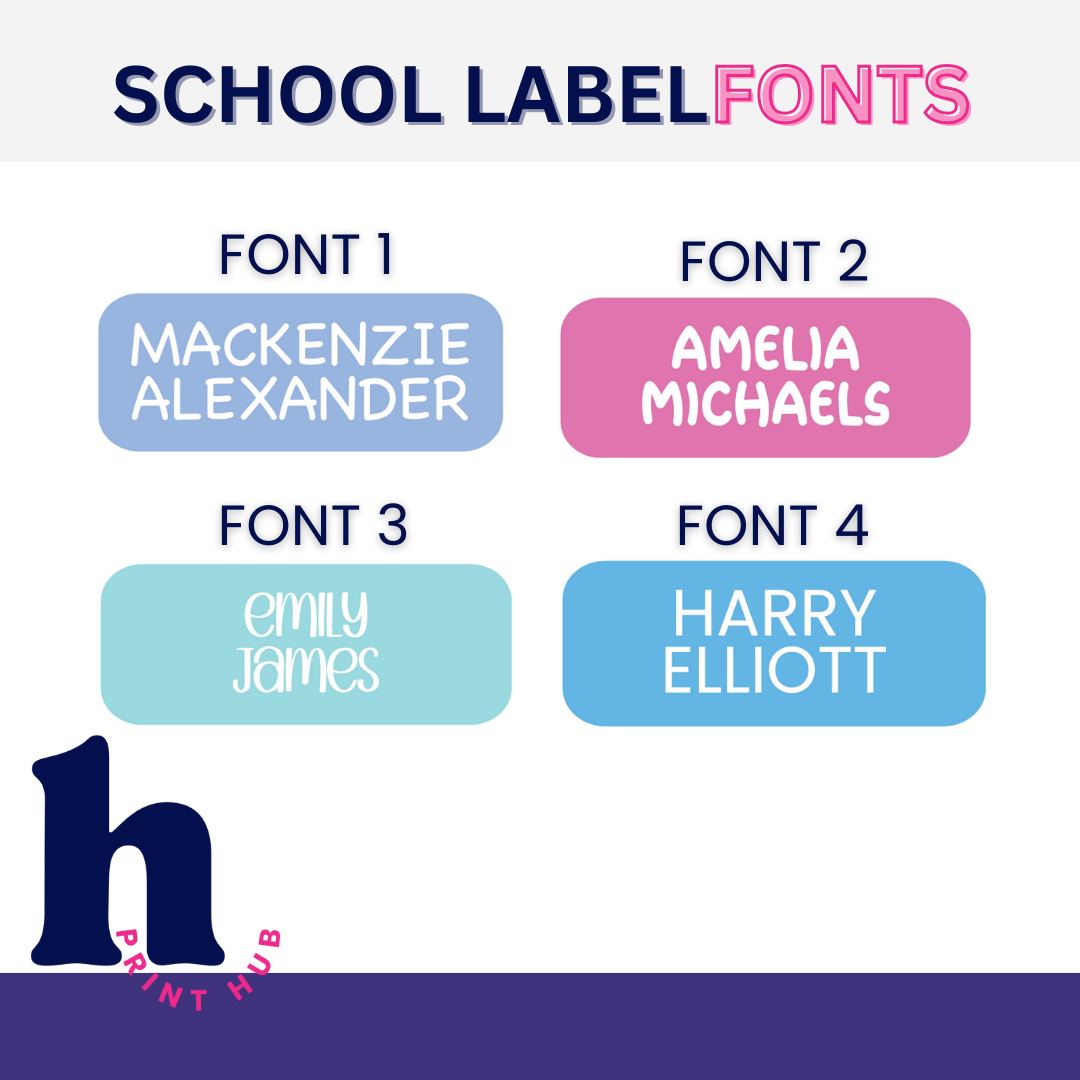 School Labels | Extra Large Size