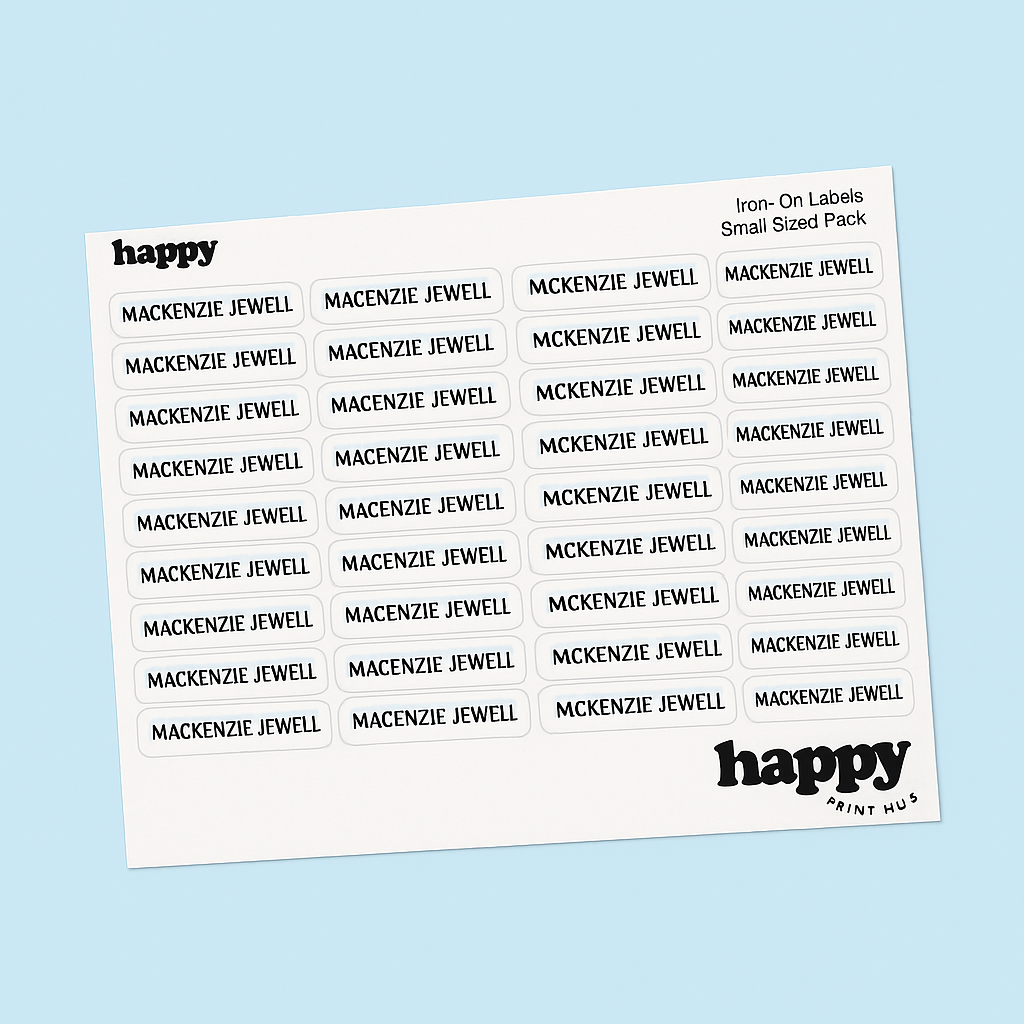 School Labels | Iron-On Pack