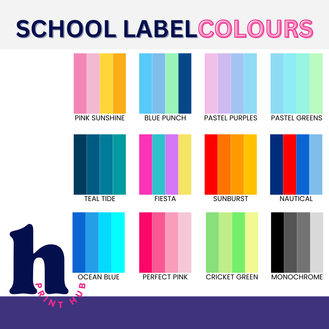 School Labels | Mixed Sized Pack | 100+ Labels
